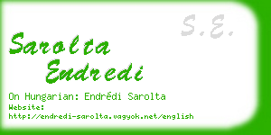 sarolta endredi business card